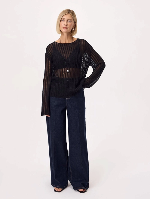 Ажурный джемпер из хлопка POMPA