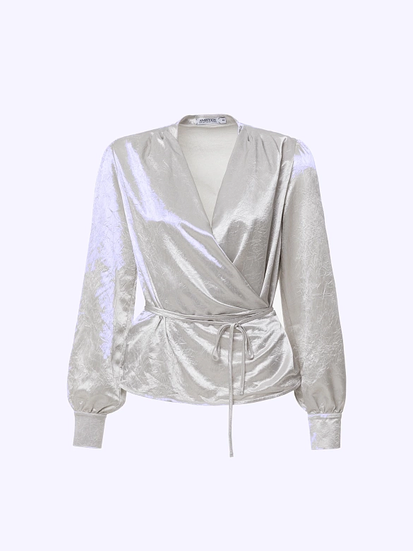 Блуза из жатого атласа POMPA арт.7143020ab3591