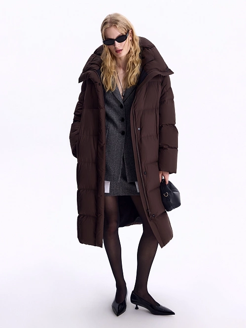 Пуховик с утеплителем 90% пух и 10% перо POMPA