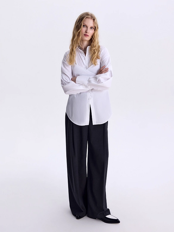 Брюки из костюмной ткани POMPA арт.7111090ab0391